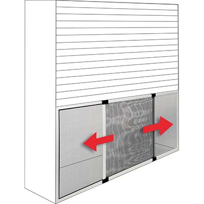 ZANZARIERA FINESTRA ESTENSIBILE EFFE ALLUM ARGENTO FIBRA VETRO/PVC CM  50/92 H.CM 40 Immagine principale del prodotto