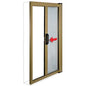 ZANZARIERA KIT PORTA SOTTILE IRS BIANCO RAL 9010 FIBRA VETRO/PVC CM 140 H.CM 240