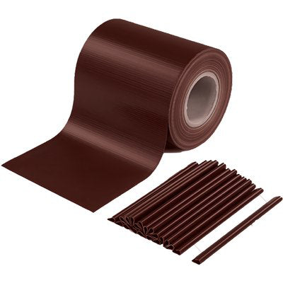 FASCIA COPRENTE RINGHIERE EFFE PVC MARRONE H.CM 19 MT 35 + 20 CLIPS Immagine principale del prodotto