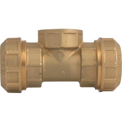 TEE A COMPRESSIONE FILETTO FEMMINA PN25 735 ITAP OTTONE MM 20X1/2F