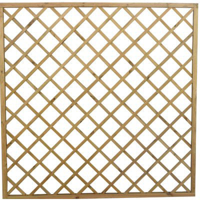 PANNELLO GRIGLIATO LEGNO EURO PINO IMPREGNATO CORNICE MM 45X30 CM 180X180 Immagine principale del prodotto