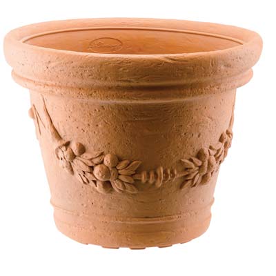 VASO TONDO ELIOS POTTERY COLLECTION GDM RESINA TERRACOTTA CM 35 H.CM 28