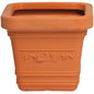 VASO QUADRO FESTONATO PRESTIGE RESINA TERRACOTTA CM 40X40 H.CM 35