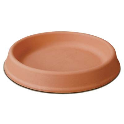 SOTTOVASO TONDO POTTERY COLLECTION GDM RESINA TERRACOTTA CM 30,5 H.CM 4,7 X VASO CM 35 Immagine principale del prodotto