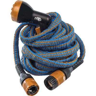 TUBO IRRIGAZIONE ESTENSIBILE WALLY ITALY MT 12,5/25 BRONZO/AZZURRO +RACCORDI+PISTOLA Immagine principale del prodotto