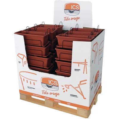 CASSETTA + SOTTOCASSETTA JUMBOX METAL IRIS ICS PP TERRACOTTA CM 50X20 H.CM 16 CF=PZ 36 Immagine principale del prodotto