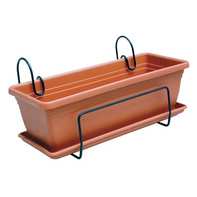 CASSETTA + SOTTOCASSETTA IRIS + BALCONIERA ICS PP TERRACOTTA CM 40X20 H.CM 16