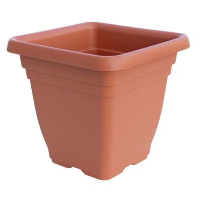 VASO QUADRO LAURUS ICS PP TERRACOTTA CM 35X35 H.CM 33