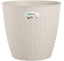VASO RATTAN TONDO NATURAL STEFANPLAST PP BIANCO CM 19 H.CM 17,5