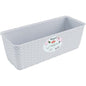 CASSETTA + RISERVA NATURAL STEFANPLAST PP RATTAN BIANCO CM 50X18 H.CM 16
