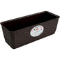 CASSETTA + RISERVA NATURAL STEFANPLAST PP RATTAN MOKA CM 40X16 H.CM 13