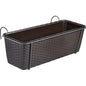 CASSETTA + RISERVA +BALCONIERA NATURAL STEFANPLAST PP RATTAN MOKA CM 50X18 H.CM 16