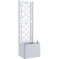 FIORIERA + GRIGLIATO NATURAL DELUXE STEFANPLAST PP RATTAN BIANCO CM  43X43 H.CM 142