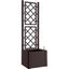 FIORIERA + GRIGLIATO NATURAL DELUXE STEFANPLAST PP RATTAN MOKA CM  43X43 H.CM 142
