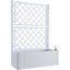 FIORIERA + GRIGLIATO NATURAL DELUXE STEFANPLAST PP RATTAN BIANCO CM 100X43 H.CM 142