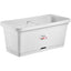 CASSETTA + RISERVA + RUOTE NATURAL STEFANPLAST PP RATTAN BIANCO CM 80X40 H.CM 34