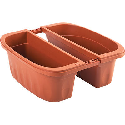 FIORIERA DOPPIA KLUNIA BAMA PP TERRACOTTA CM 50X19,8 H.CM 18,5 Immagine principale del prodotto