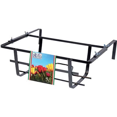 BALCONIERA TULIPANO REGOLABILE FERRO BATTUTO VERN NERO CM 50X22 H.CM 15 Immagine principale del prodotto
