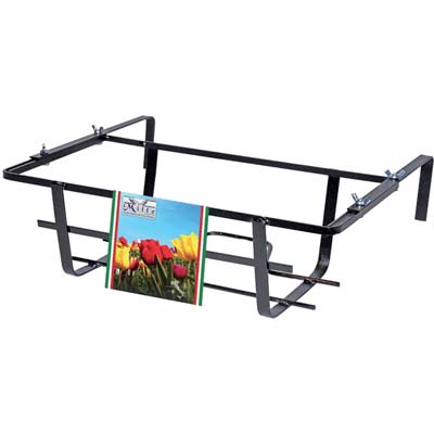 BALCONIERA TULIPANO REGOLABILE FERRO BATTUTO VERN NERO CM 60X22 H.CM 15 Immagine principale del prodotto