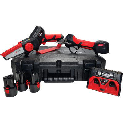 KIT FORBICE PS23-25 + MINI SEGA CS22-04 BLUEBIRD VOLT 12,6X3 AH 2,0 + VALIGETTA Immagine principale del prodotto