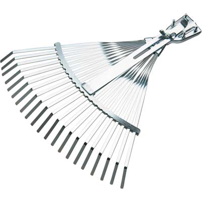SCOPA GIARDINO A VENTAGLIO A MORSETTO 851B AGEF ACCIAIO ZINC CM 39/48X41,5 O.MM 26 Immagine principale del prodotto