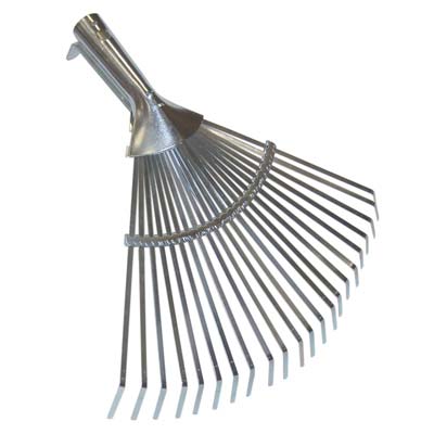 SCOPA GIARDINO A VENTAGLIO STARS ACCIAIO ZINC CM 29/48X43 O.CONICO MM 26