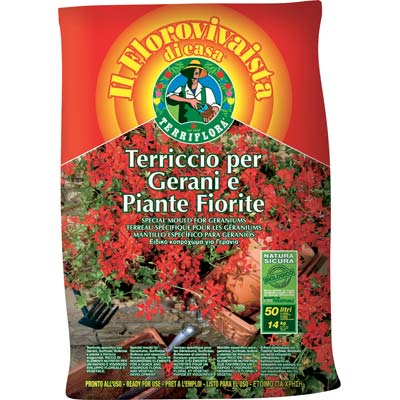 TERRICCIO GERANI E PIANTE FIORITE TERRIFLORA LT 20 (168) Immagine principale del prodotto