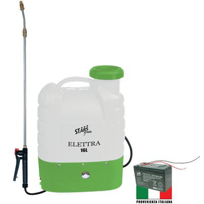 POMPA A SPALLA BATTERIA ELETTRA 16 STARS LT 16 PB/ACIDO VOLT 12 AH 9
