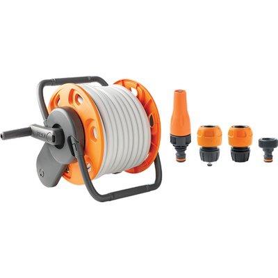 AVVOLGITUBO IRRIGAZIONE KIT MINI CONCEPT PLUS GF ACCIAIO/PLASTICA +TUBO 1/2 MT 15+RACCORDI+LANCIA Immagine principale del prodotto