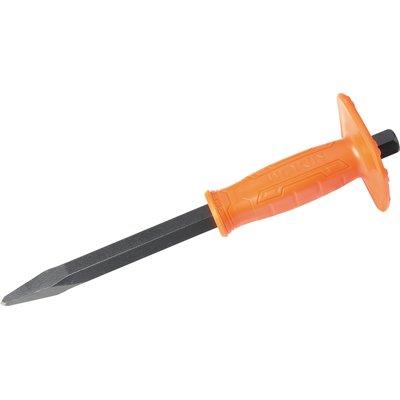 SCALPELLO MURATORE A PUNTA + SALVAMANO 2550 WOKIN ACCIAIO FORGIATO MM 250X16X4 255010