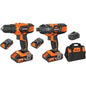 TRAPANO + AVVIT IMPULSI BATT GP20V 628002 WOKIN VOLT 20X2 AH 2,0 1/4" + BORSA