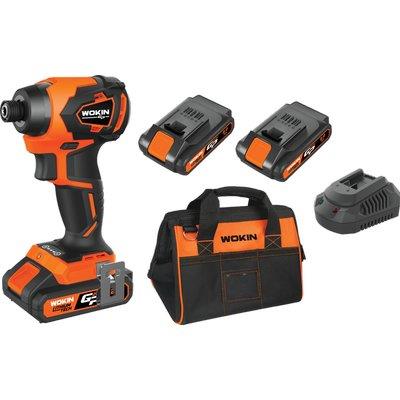 AVVITATORE IMPULSI BATTERIA GP20V 620222 WOKIN VOLT 20X2 AH 2,0 BRUSHLESS + BORSA Immagine principale del prodotto