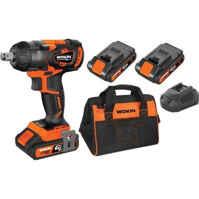 AVVITATORE IMPULSI BATTERIA GP20V 620335 WOKIN VOLT 20X2 AH 2,0 BRUSHLESS + BORSA Immagine principale del prodotto