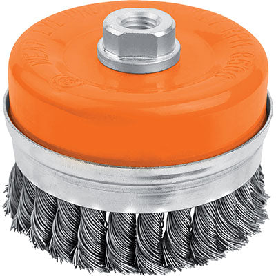 SPAZZOLA ACCIAIO RITORTO A TAZZA + FIL 7702 WOKIN MM 100 F.M14 770204