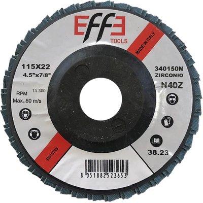 DISCO A LAMELLE RADIALI ZIRCONIO EFFE MM 115X22,2 GRANA  40