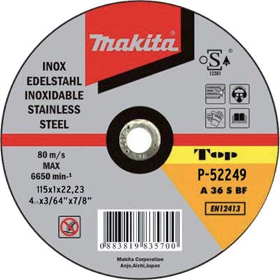 DISCO ABRASIVO TAGLIO FERRO MAKITA MM 115X22,2 H.MM 1,0 Immagine principale del prodotto