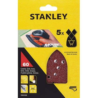 CARTA ABRASIVA VELCRATA MOUSE BD STANLEY GRANA 180 STA31014-XJ CF=PZ 5 Immagine principale del prodotto