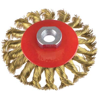 SPAZZOLA ACCIAIO RITORTO CONICA + FILETTO PG 468.35 MM 120 F.M14 Immagine principale del prodotto