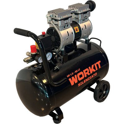 COMPRESSORE AC SILENZIATO WORKIT SECCO LT 50 HP 1,0 Immagine principale del prodotto