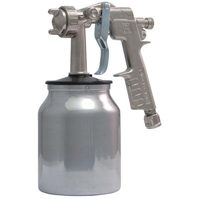 AEROGRAFO AC + SERBATOIO ALLUMINIO INFERIORE ANI LT 1,0 UGELLO MM 1,8 ATTACCO DADO CAPETTATO