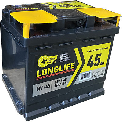 BATTERIA AUTO MODULO VALORE + AH  45 DX SPUNTO 360A MM 207X175 H.MM 190 Immagine principale del prodotto