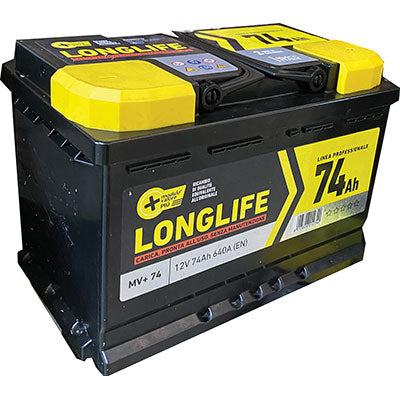 BATTERIA AUTO MODULO VALORE + AH  74 DX SPUNTO 640A MM 278X175 H.MM 190 Immagine principale del prodotto