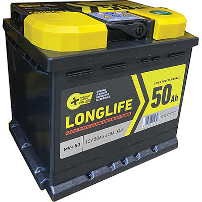 BATTERIA AUTO MODULO VALORE + AH  50 DX SPUNTO 420A MM 207X175 H.MM 190