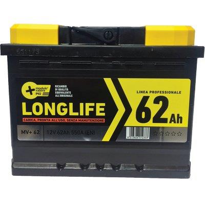 BATTERIA AUTO MODULO VALORE + AH  62 DX SPUNTO 550A MM 242X175 H.MM 190 Immagine principale del prodotto