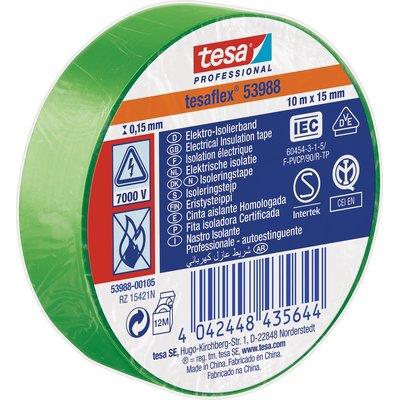 NASTRO PVC ISOLANTE IMQ TESA VERDE MM 15 ML 10