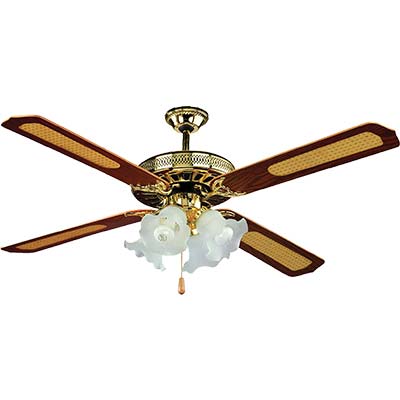 VENTILATORE DA SOFFITTO COUNTRY EFFE NOCE VOLT 230 WATT 70 CM 130 VEL 3 + 4 LUCI + INV Immagine principale del prodotto