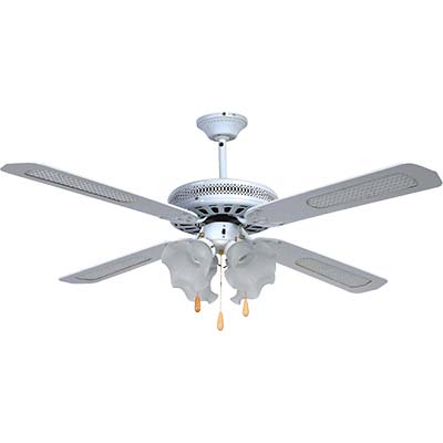 VENTILATORE DA SOFFITTO COUNTRY EFFE BIANCO VOLT 230 WATT 70 CM 130 VEL 3 +4 LUCI + INV Immagine principale del prodotto