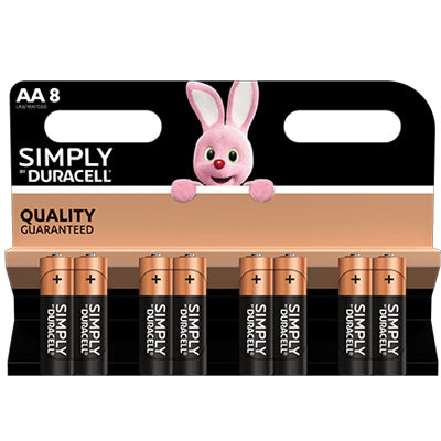 PILA STILO AA SIMPLY DURACELL ALCALINA VOLT 1,5 CF=PZ 8 Immagine principale del prodotto