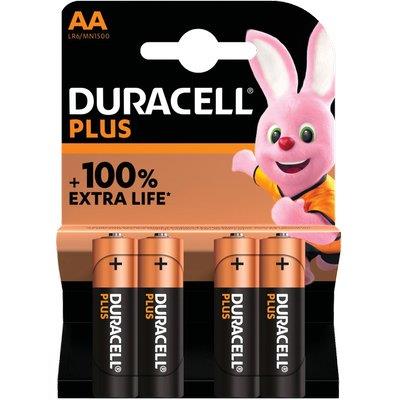PILA STILO AA PLUS100 POWER DURACELL ALCALINA VOLT 1,5 CF=PZ 4 Immagine principale del prodotto