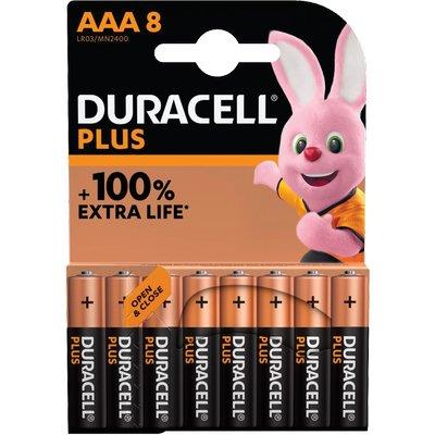 PILA MINI STILO AAA PLUS100 POWER DURACELL ALCALINA VOLT 1,5 CF=PZ 8 Immagine principale del prodotto